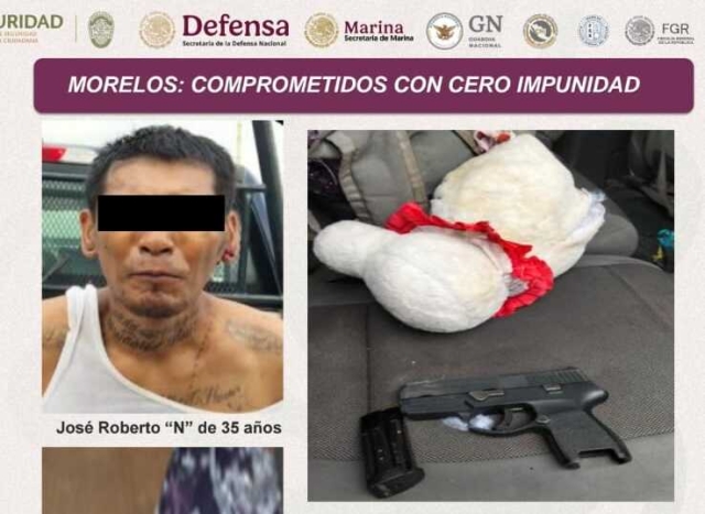 Usaba oso de peluche para esconder una pistola y fue detenido por delitos contra la salud