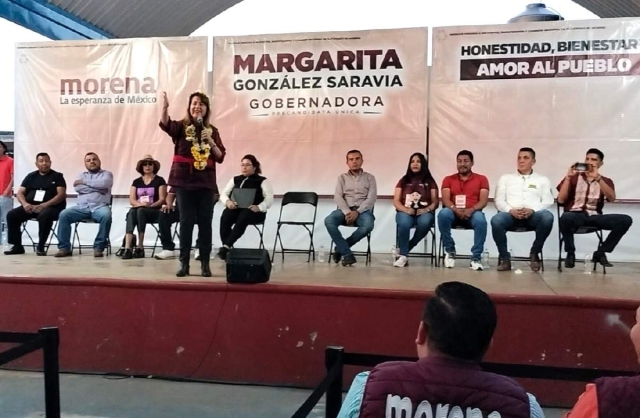 Margarita González llama a consolidar la 4T en Morelos.