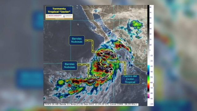 Tormenta tropical ‘Javier’ se forma sobre el océano Pacífico