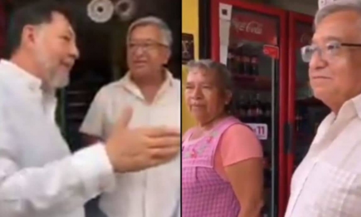 Fernández Noroña discute a gritos con adultos mayores.