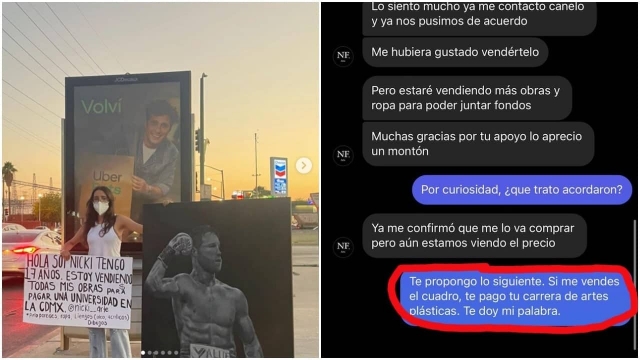Cristian Rey ofrece pagarle la carrera a estudiante que hizo cuadro del “Canelo” Álvarez.