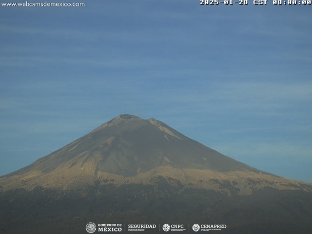 Registra 77 exhalaciones volcán Popocatépetl; se mantiene semáforo amarillo fase 2