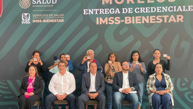 Encabeza gobernador Cuauhtémoc Blanco entrega de credenciales de IMSS-Bienestar en Morelos