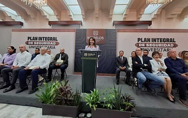 Da a conocer gobernadora avances de puesta en marcha del Plan de Seguridad Universitaria; presentan comisión