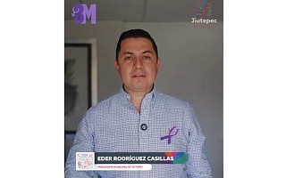 Comparte alcalde de Jiutepec mensaje en el 8M